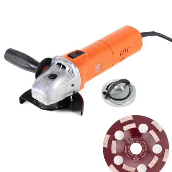 Meuleuse d'angle FEIN WSG 15-125 P 1500W 125mm + écrou rapide M14 + meule boisseau diamantée